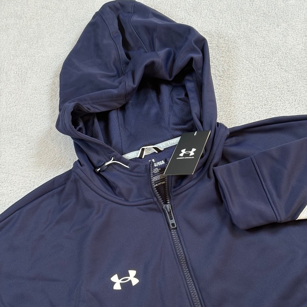 Under Armour Storm Armour Fleece Full Zip‎ Hoodie Navy Blue Womens XLT 1376890